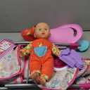 Baby Doll Stroller Set Toys for Girls Toddlers 3-5 4-6 Gifts,Baby Doll Set with 12.5 inch Doll,1 Baby Dining Chair,20 PCS Baby Doll Accessories and 2 Sets Doll Clothes for Realistic Pretend Play