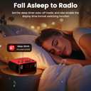 Alarm Clock Radios for Bedrooms with Dual Alarm, Sleep & Snooze Functions,Bedside Digital FM Radio with Sleep Timer, Adjustable Volume,Clock Radio for Bedroom Heavy Sleepers