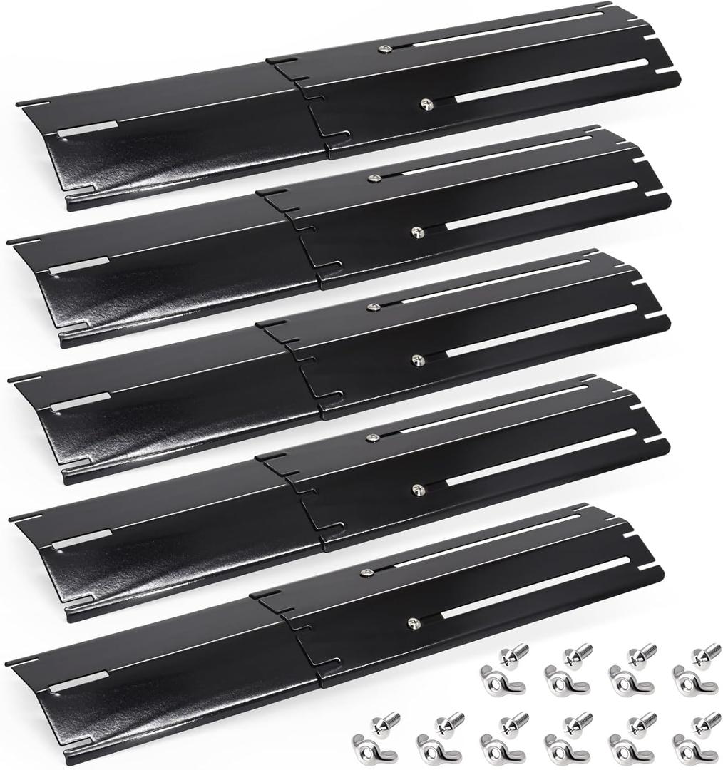 Adjustable Universal Grill Heat Plates, Heat Shields, Heat Tents, Burner Covers Guard, Heat Deflector, Heat Diffuser, Flame Tamer for Nexgrill, Dyna Glo, Charbroil, Brinkmann Grill Replacement Parts.
