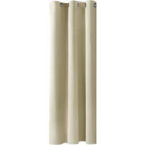 Deconovo 100% Blackout Curtains Noise Reducing, Thermal Insulated Drapes Grommet Room Darkening Window Panels Light Blocking & Privacy Protection (Beige, 42"x84", 1" Panel) (42"W x 84"L (Pack of 1), Beige)