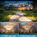 Solar Lights Outdoor Waterproof IP65Outside Solar Landscape Spotlight with Ambient Light Column and Adjustable Aperture for Garden Yard Pathway Lawn2 IN 1 Can Used as Wall LampWarm White- 6 Pack
