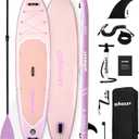Quashley Inflatable Stand Up Paddle Board,Inflatable Paddleboards 32/34 Inch Wide,All Around SUP for Beginners with Lightweight Paddle,Hand Pump,Backpack,Leash,Durable & Portable iSUP Board