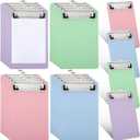 20 Pieces Small Clipboards 4.7x7.3 Inch Plastic Colorful Clipboards Cute Mini Clipboard Memo Size Pocket Clip Boards with Profile Clip A6 Clipboard for Classroom Office Supplies