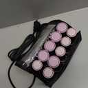Remington Compact Ceramic Dual Voltage Hot Rollers for Long and Short Hair, Hair Setters, Hair Curlers, 1-1 " Purple/Black, 10 Piece Set