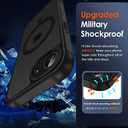 ivoler Magnetic Case for iPhone 16e 6.1" 2025 [Compatible with Magsafe] [Military Grade Protection] Magnetic Charger Case,Frosted Translucent Back Phone Cover- Matte Black