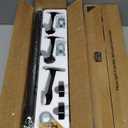 YaFex 2 Pack Heavy Duty Curtain Rods 32-120 Inch, 1 Inch Adjustable Long Curtain Rods for Windows, Black Window Treatment Rod Set with Aluminium Finials, Modern Design