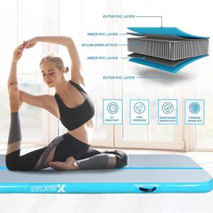 Inflatable Air Gymnastics Mat Training mat Thick tumbling mat with Electric Pump for Home/Gym/Outdoor, 6.6'×3.3'