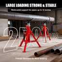 Heavy-Duty Folding Pipe Jack Stand, 2500LB Capacity Jack Stand, 20-37 Inch Adjustable Pipe Support