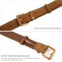 ALUSBELL Womens Suede Waist Belt with Gold Buckle Caramel 1.3inch