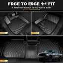 Floor Mats Fit for 2019-2025 2026 Ram 2500/3500 Crew Cab (Only 1st Row Bucket or Bench Seats): AOMSAZTO All Weather TPE Waterproof Floor Liners Front & 2nd Row