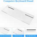 Acrylic Transparent Computer Keyboard Stand with Gel Cloud Keyboard and Mouse Wrist Rest, Ergonomic Tilting 3-in-1 Set, Relieves Painful Typing, for Office/Computer/Laptop/Gaming