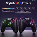 EasySMX X05 2.4g Wireless Gaming Controller for PC/Steam/iPhone/Android/Switch - Bluetooth Controller Gamepad with Hall Effect, RGB Lights and Turbo, Anti-Drift Controller