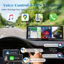 8.1" HD Carplay Screen for Car Stereo, 2K Dash Cam Wireless Portable Touch Screen Car Play with Apple Carplay & Android Auto with 1080P Back Up Camera, Bluetooth, Mirror Link, GPS , AUX, Voice Control