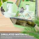 25.6x12.8x14.6 Turtle Tank Kit with Heat Lamp Filter and Wheels Aquatic Turtle Habitat and Aquarium for Small Turtles Hermit Crabs and Frogs Featuring Escape Proof Design and Easy Move Mobility