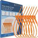 8 Pack 25inch Drain Snake Clog Remover, Drain Hair Remover, Sink Snake Drain Auger Cleaner Tool For Bath Tub, Toilet, Kitchen Sink, Sewer