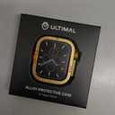 ULTIMAL Metal Case Compatible with Apple Watch Series 9/8/7 45mm with Back Cover,Military Grade Shockproof Protective Case, Rugged Cover for iWatch 45mm (Gold)