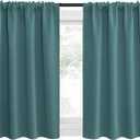 NICETOWN Blackout Curtains for RV Windows, Sea Teal, 29" by 20", 2 Panels, Room Darkening Window Curtain Panels, Easy-Care Solid Thermal Insulated Draperies/Drapes for Daughter Room