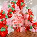 ALL-IN-1 Strawberry Balloon Arch Kit & Garland with BONUS Strawberry  Small and Large Red Pink Green Strawberry Balloons  Strawberry Shortcake Party Decorations Supplies for Birthday & Baby Shower