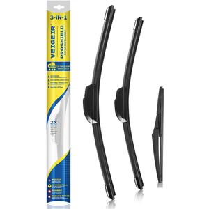 3 Pack Windshield Wiper Blades Compatible with Dodge Durango 2011-2023 Original Factory Quality Front Rear Wipers Blade Set for My Car - 22" 21" 12"