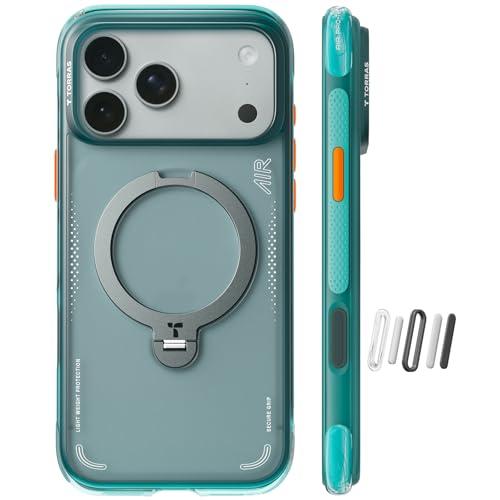 TORRAS Ostand Q3 Air for iPhone 17 Pro Case 6.3'' with Stronger Magnetic Stand, Fit for Magsafe, Airbags Miltary Protection,Camera Control, Shockproof & Stylish Case for iPhone 17 Pro,Glacier Sprint