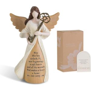 Housewarming Gifts New Home: House Warming Gift for Women Friend Homeowner - Guardian Angel Figurines for New Apartment Party Decorations Entryway Table Decor Ideas