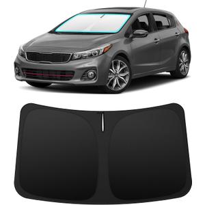 INSAUTO Custom Fit Windshield Sun Shade Accessories for Kia Forte 2014-2018, Foldable Front Window Sunshade, UV & Heat Reflector, Keeps Interior Cool, Includes Storage Bag