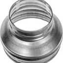 Repa Market 4" to 3" Inch Male Fit Round Duct Reducer - Galvanized Steel Pipe Coupler/Increaser - Coupling for Round Duct Ventilation Systems - HVAC Heating/Cooling