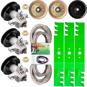 54 inch Deck Spindle Kit for MTD Cub Cad et RZT L54KH L54KW S54 Zero Turn Mower3 Spindle 618-051373 Blade 742-0677 2 Idler 753-041291 Idler 756-04511B1 Be lt 954-04329