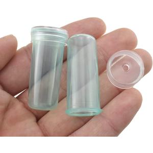 HAHIYO 60PCs 1.6X0.7Inch Transparent Green Plastic Floral Tubes Floral Water Tubes Flower Vials with Silicone Cap for Plants Fresh Flowers Arrangement Decoration Milkweed Cutting Florist Supplies