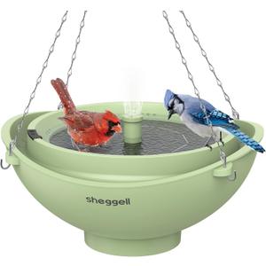 Solar Water Fountain for Bird Shower - 2L Capacity with Circulation Filter, 3W Solar Panel & 3 Fountain Modes, Bird Bath for Outdoors & Cage