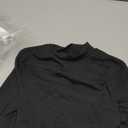 SOLY HUX Women's Open Back Tops Mock Neck Long Sleeve Criss Cross Backless T Shirt Going Out Crop Top (Plain Black), S