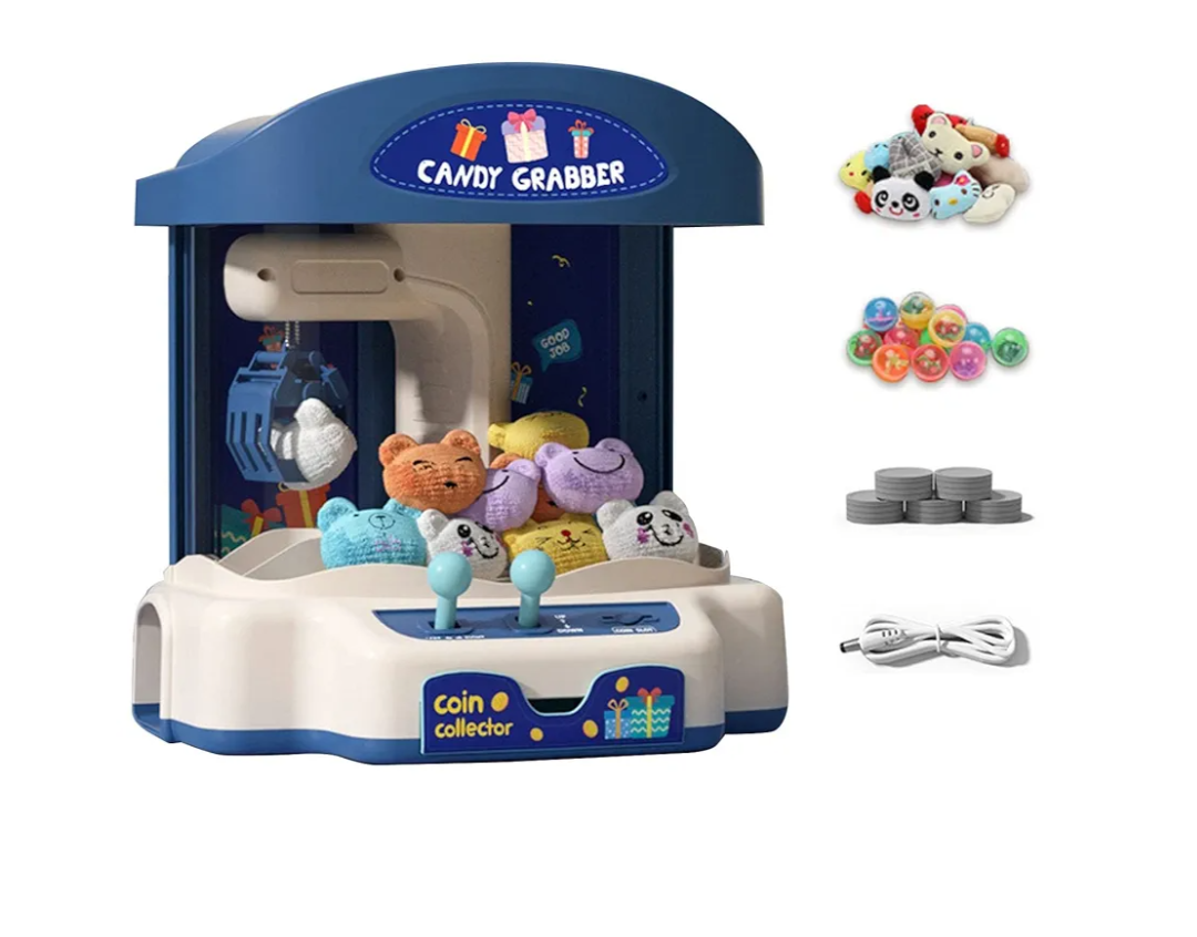 Mini Doll Grabber Toy, 10 Dolls 10 Eggshells 20 Multifunctional Music Light Doll Claw Machine for Boy Girl with The Sense of Being in The Game Hall (Type 1)