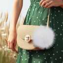 Homtable 6IN Large Faux Fur Pompoms, 4 Pieces Big Pom Pom Balls Fluffy Pompom Ball with Elastic Loop for Shoes Scarves Gloves Scarves Bag Key Chain Charms Accessories (White)