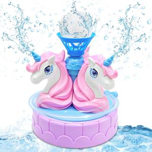 Kids Water Sprinkler Spray Baseball Toy, 2-in-1 Water Spinning Unicorn Sprinkler Toys with Water Ball, Summer Outdoor Backyard Game for 3 4 5 6 7 8 Years Boys Girls Gifts