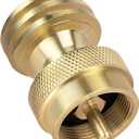 GASPRO 1lb Propane Tank Adapter, 20lb to 1lb Converter, Hook Up Small Propane Tanks When 20lb Ran Out, Solid Brass