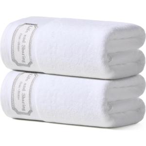 REDKISS Extra Large Bath Towels Set of 2, 35x70 inches Hotel Towels Large Size, 100% Cotton Highly Absorbent Bath Sheets, Super Soft Oversized Bath Towels for Bathroom, Spa