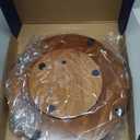 Farmhouse Oak 10" Lazy Susan Turntable Organizer for Cabinet, Round Wooden Lazy Susan Organization and Storage for Dining Table, Pantry, Kitchen, Countertop, Cupboard,Home Decor, Walnut Wood