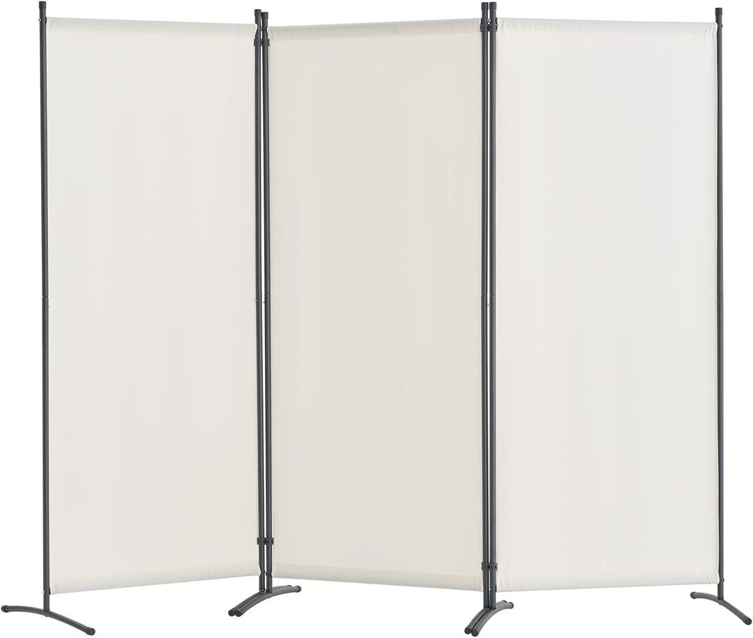 VEVOR Room Divider, 3 Panel Room Dividers and Folding Privacy Screens, Fabric Partition Room Dividers for Office, Bedroom, Dining Room, Study, Freestanding, White