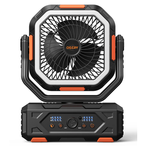 OGERY F11 Quiet High Velocity Large Battery Powered Fan with Fast Charging