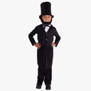 Morph Abraham Lincoln Costume, Abraham Lincoln Costumes for Kids, Boys Halloween Costume, Halloween Costumes for Kids Size L