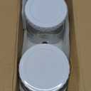 Glass 74 Ounce Mason Jars Wide Mouth Mason Jar Large Square Food Container with Lid for Overnight Oats and Food Storage (2 Pack)