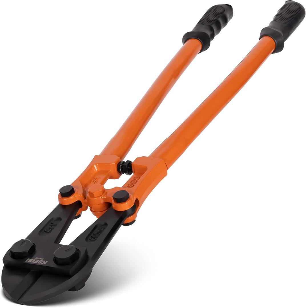 KSEIBI 141590 Heavy-Duty Large Bolt Cutter 30" for Cutting Fence, Steel Wire, Chain, Screws, Rivet, Padlock, and Metal Rods with Soft Grip Rubber Ergonomic Handle Cutters (30 Inch-750MM)