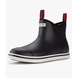 SUREWAY Men's Deck Boots Professional Non-Slip Fishing & Ankle Boating Boot Waterproof Rain Boots, Lightweight Neoprene Rubber Deck Boots, Size 9