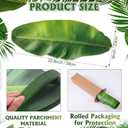 Tinlade 30 Pcs Banana Leaves Parchment Paper Leaf Tropical Artificial Banana Leaves for Cooking Charcuterie Board for Food Serving Hawaiian Party Decoration 22.8 x 9 Inch Centerpieces Placemat