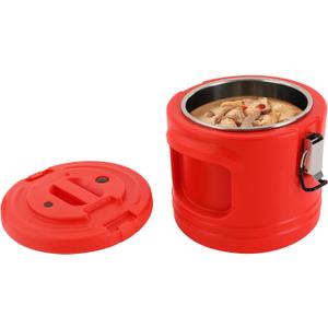 5L Portable Commercial Food Warmer, Insulated Bucket, Insulated Soup Container, Insulated Soup Carrier, Commercial Soup Containers with Lid for Hot or Cold Food Storage (Red, 5L)