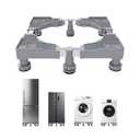 EclatBain Mini Fridge Stand With 6 Strong Feet Universal Washer and Dryer Pedestals 16.5"-26.7" Adjustable Appliance for Fridge Stand,Washing Machine Stand, Dryer Stand, Laundry Pedestal (GRAY)