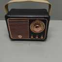 Baolira Retro Bluetooth Speaker, Portable Wireless Speaker with Crystal Clear Stereo Sound and Rich Bass,Retro Decor for Desk Bedroom Kitchen, Birthday Gifts for Women Men Teens (Black)