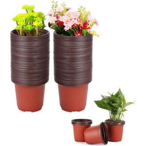  100 Pcs 3.5 Inch Plastic Seedlings Plants, Nursery Pots, Seed Starting Pot for Succulents, Seedlings, Cuttings, Transplanting
