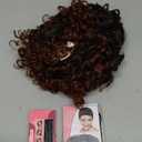 XIUFAXIRUSI XIUFAXIRUSI Short Ombre Brown Curly Wigs for Black Women Short Afro Kinky Curly Bob Wig Natural Looking Synthetic Full Hair Wig