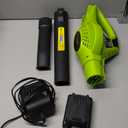 Mueller UltraStorm Leaf Blower Cordless Electric, 140 MPH 20 V Powerful Motor with 2 Batteries and Charger, 2 Speed Levels, 1hr Charge, Lightweight, Blowers for Lawn Care, Blower for Snow (Green)